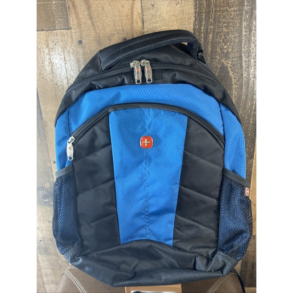 Swissgear Wenger Laptop Backpack Blue Black Travel Work‎ School Daypack Padded
